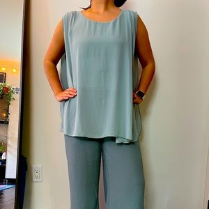 Flowy Chiffon Double Panel Cape Top